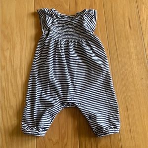Adorable navy and white striped outfit